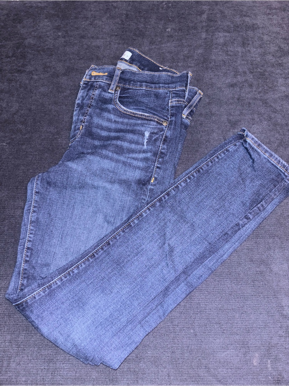 LOFT Women's Dark Blue high waist Skinny Jeans
